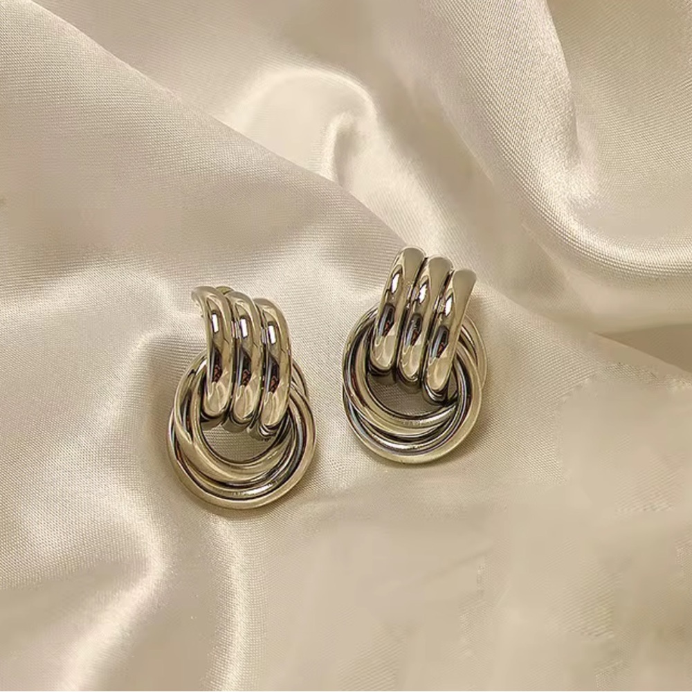 Chunky hoop earrings High-quality gold plated - Picture 11 of 14